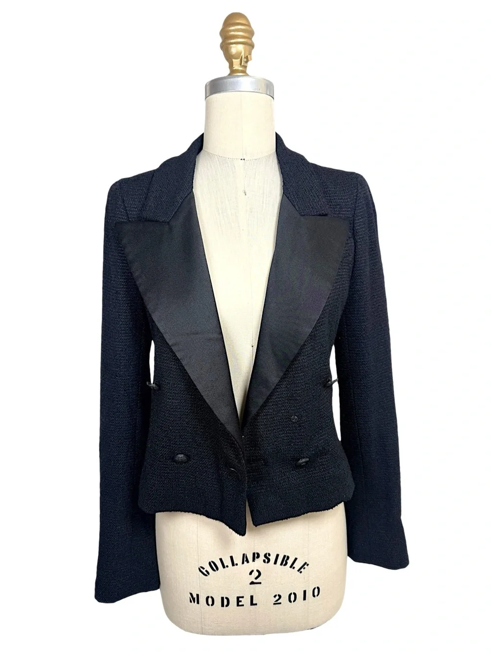 Chanel Runway Spring 2005 Bouclé Tuxedo Jacket FR 36